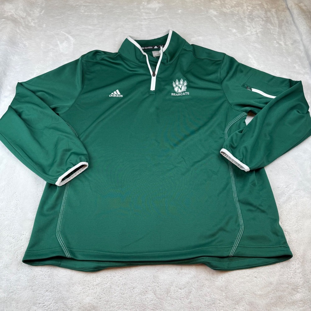 Adidas Men's Green Bearcats CLIMA LITE Quarter Zip Pullover Size‎ L